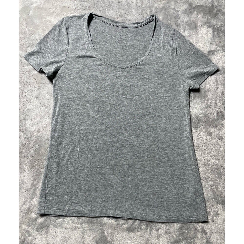A New Day Shirt, Women's Size Small, Gray, Scoop Neck, Short Sleeve